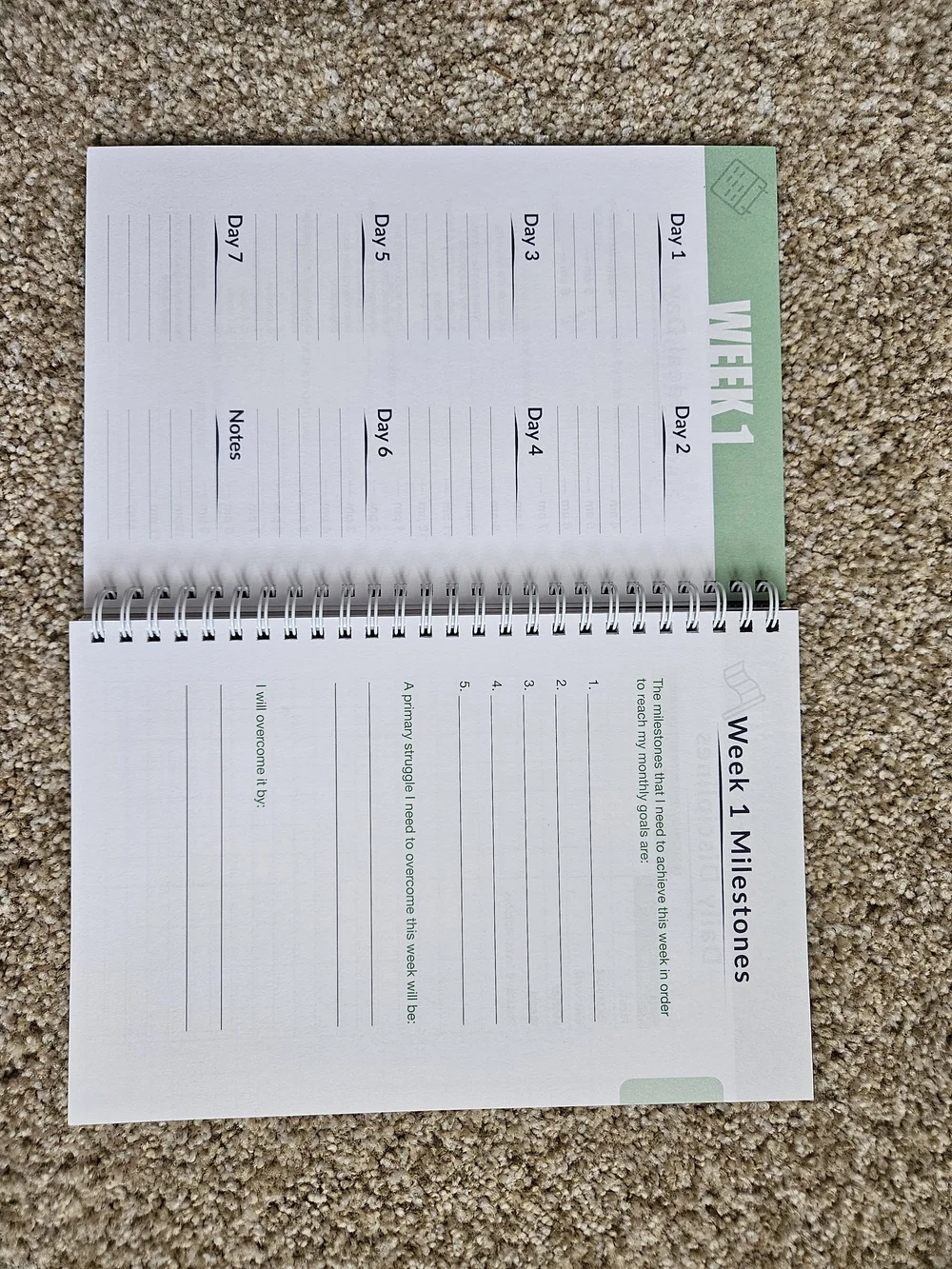 Define My Day Monthly Planners — Teal & Purple Hardcover, Home Office